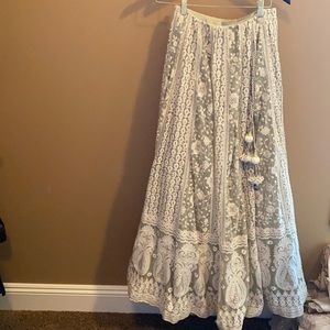 COPY - Beautiful pale green Lehenga croptop set w…